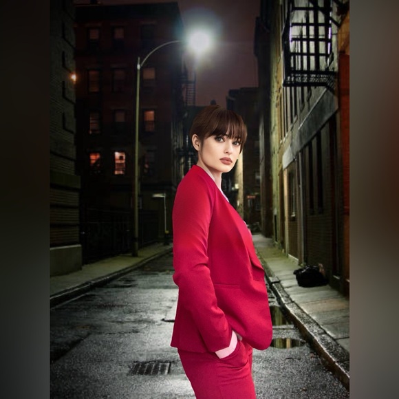 Cranberry Satin Dress Pants, Small - Picture 14 of 14